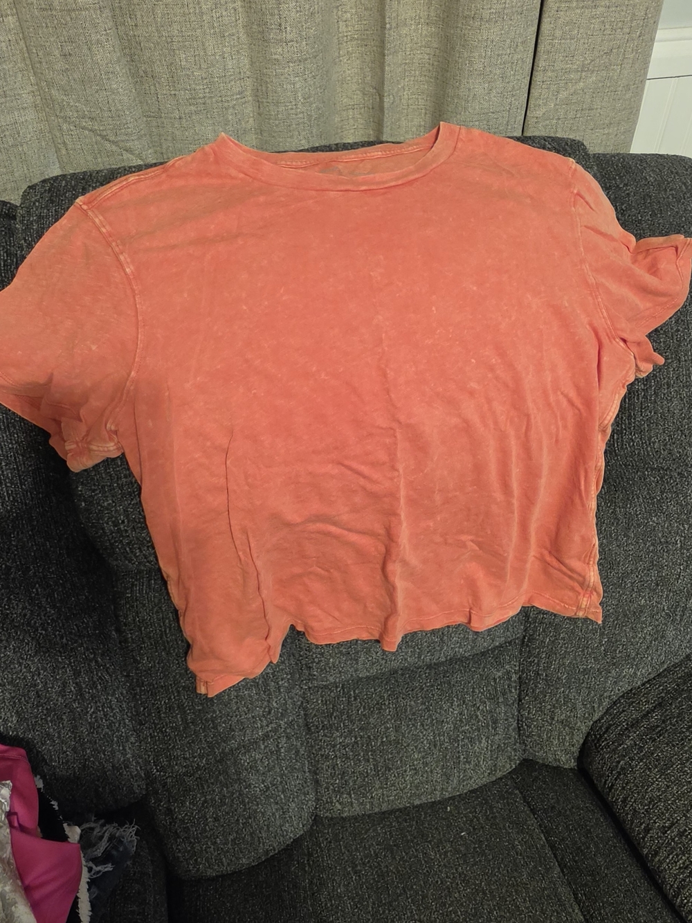 aerie Coral Washed Short-Sleeve Tee